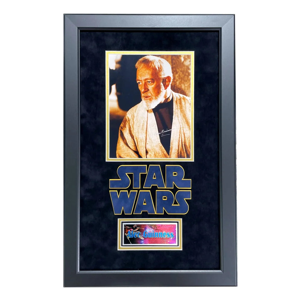 Alec Guinness Autographed Star Wars Obi-Wan Kenobi 8x10 Photo Framed JSA Signed