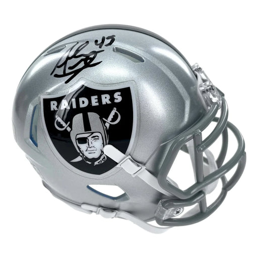 Alec Ingold Signed Las Vegas Raiders Mini Helmet Inscribed COA Autographed Oakland