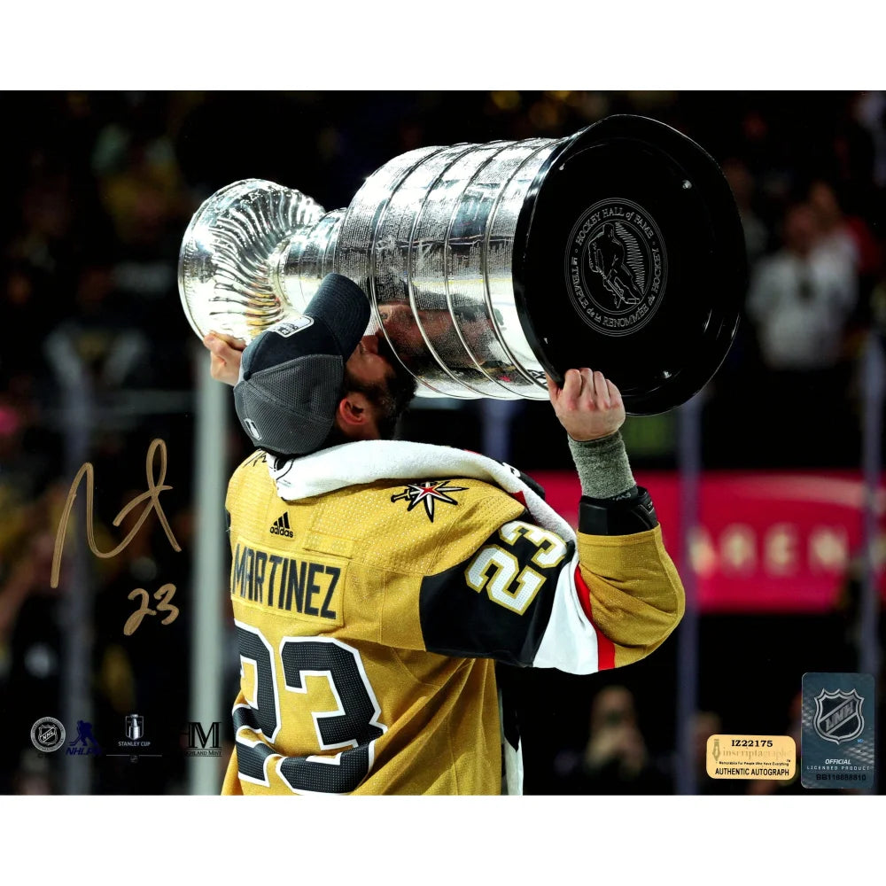 Alec Martinez Autographed Vegas Golden Knights 8x10 Photo COA IGM Signed Stanley Cup