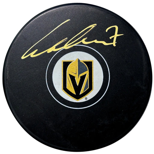 Alex Pietrangelo Autographed Vegas Golden Knights Logo Hockey Puck COA IGM Signed