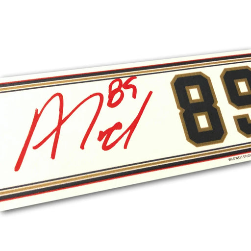 Alex Tuch Signed Authentic VGK Locker Room Game Used Nameplate Vegas Golden Knights JSA COA