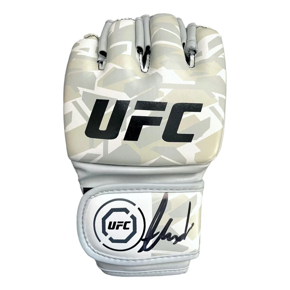 Alexander Volkanovski Autographed UFC Official Camo Glove Signed 2 COAs JSA Inscriptagraphs Alex