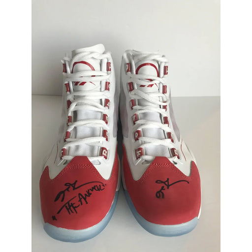 Allen Iverson Signed Q96 Reebok Shoes Inscribed ’Answer’ Sample Pair JSA COA Sixers