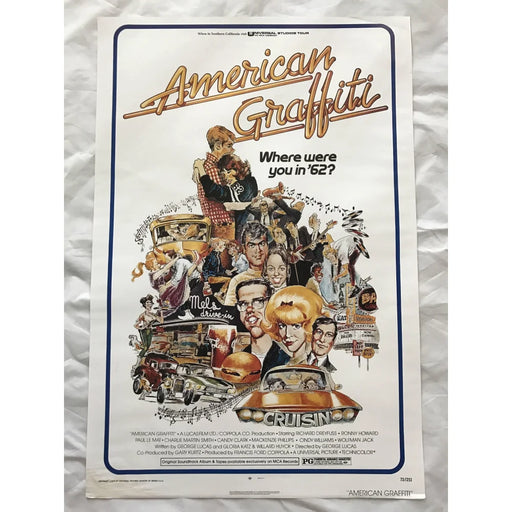 ’American Graffiti’ 1973 Original Movie Poster First Issue 27X40 Dreyfuss Howard