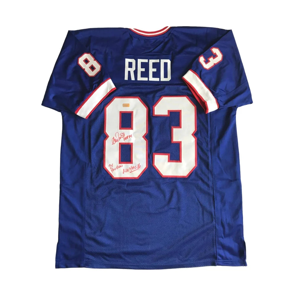 Andre Reed Signed Bills Jersey Inscribed X3 ’Mr. Yac HOF’ COA Autograph Buffalo