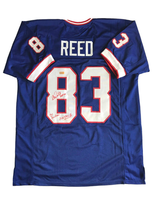 Andre Reed Signed Bills Jersey Inscribed X3 ’Mr. Yac HOF’ COA Autograph Buffalo