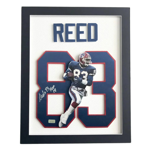 Andre Reed Signed Jersey 3D Photo Autograph COA 16X20 Inscribed Blue Bills