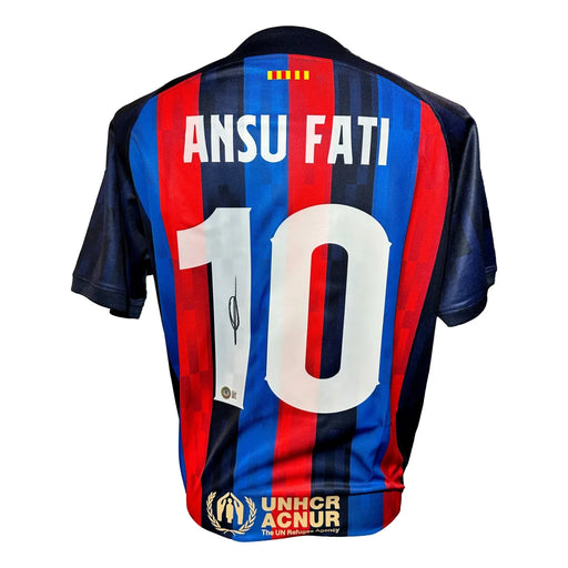 Ansu Fati Barcelona Soccer Jersey BAS COA Signed Spain