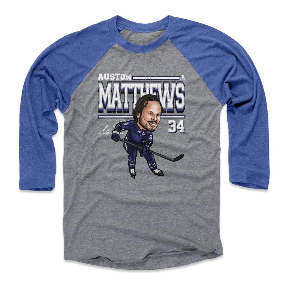 Auston Matthews Toronto Cartoon WHT