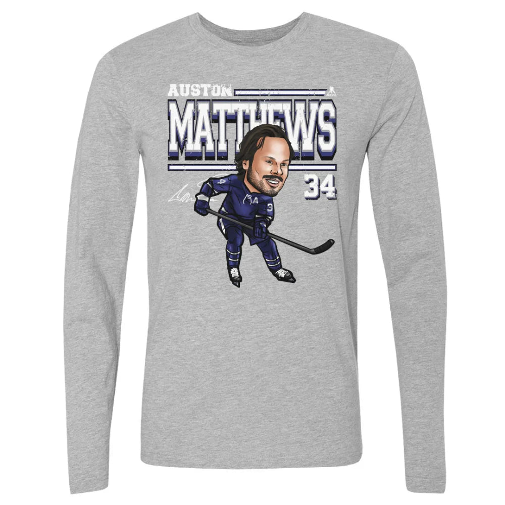 Auston Matthews Toronto Cartoon WHT