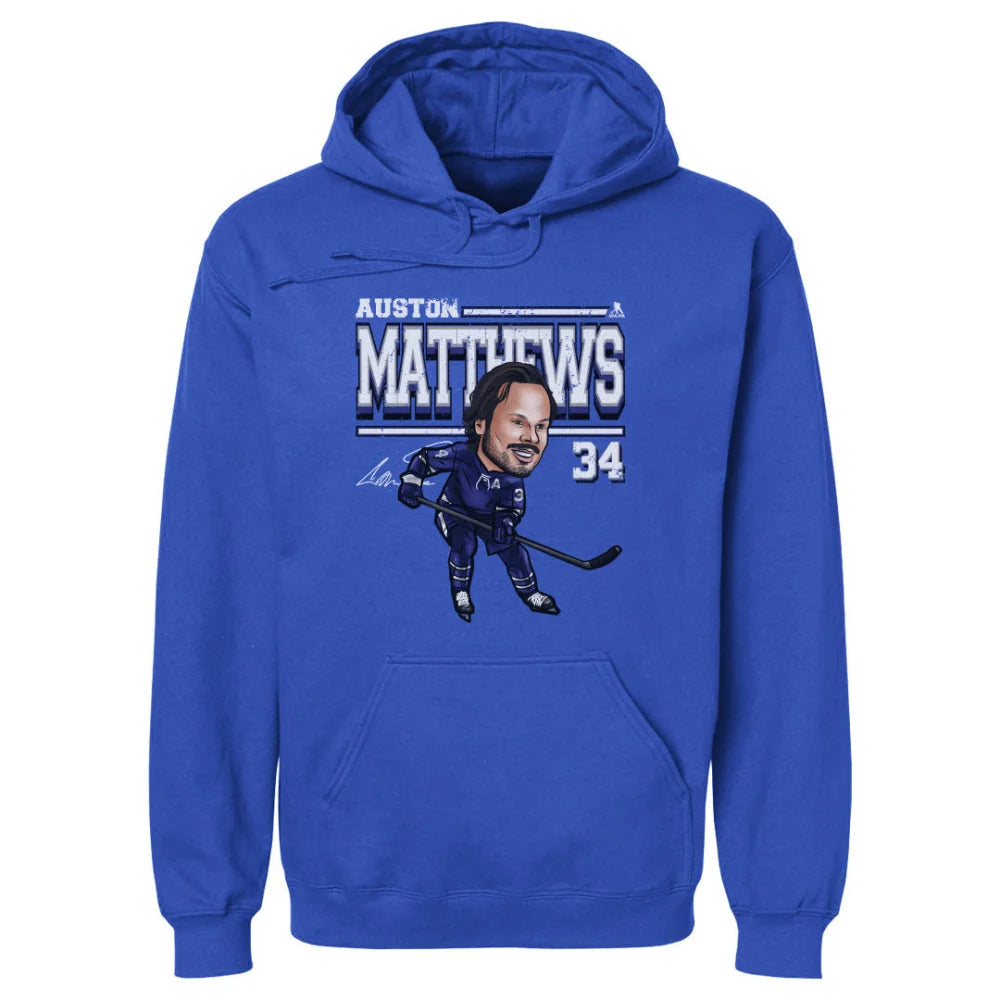 Auston Matthews Toronto Cartoon WHT