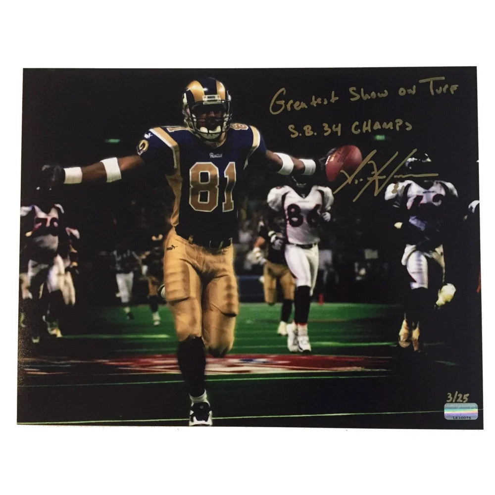 Az-zahir Hakim Signed 11x14 Photo #D/25 COA Inscriptagraphs Autograph Az Rams