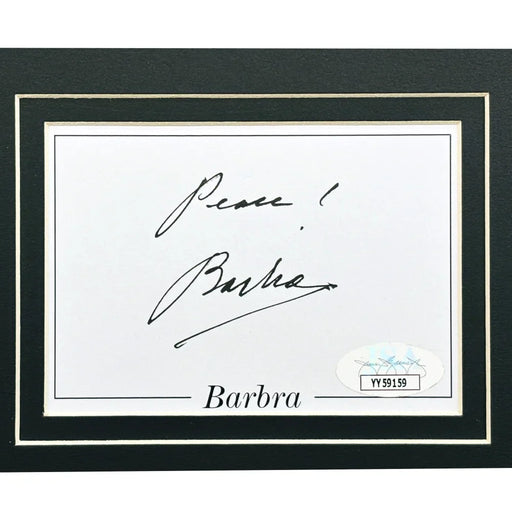 Barbra Streisand Signed Cut Framed JSA COA The Way We Were Singer Autograph