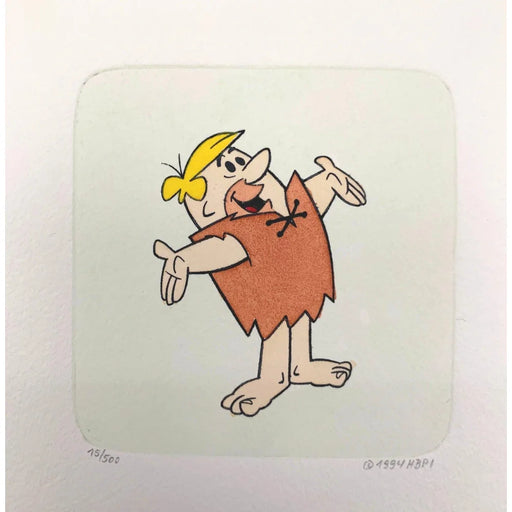 Barney Rubble Etching Artwork Sowa & Reiser #D/500 Flintstones Hand Painted