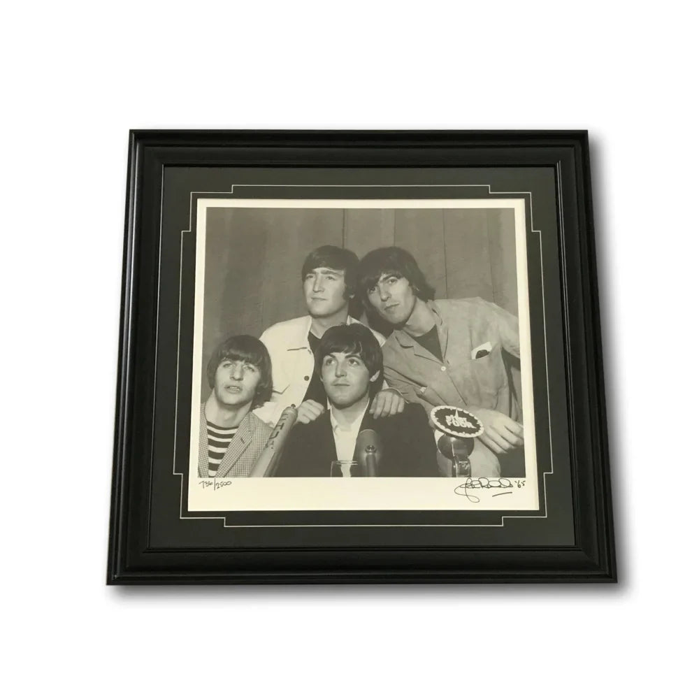 The Beatles 1965 Original Press Photo #D/2500 Hand Signed John Rowlands Framed