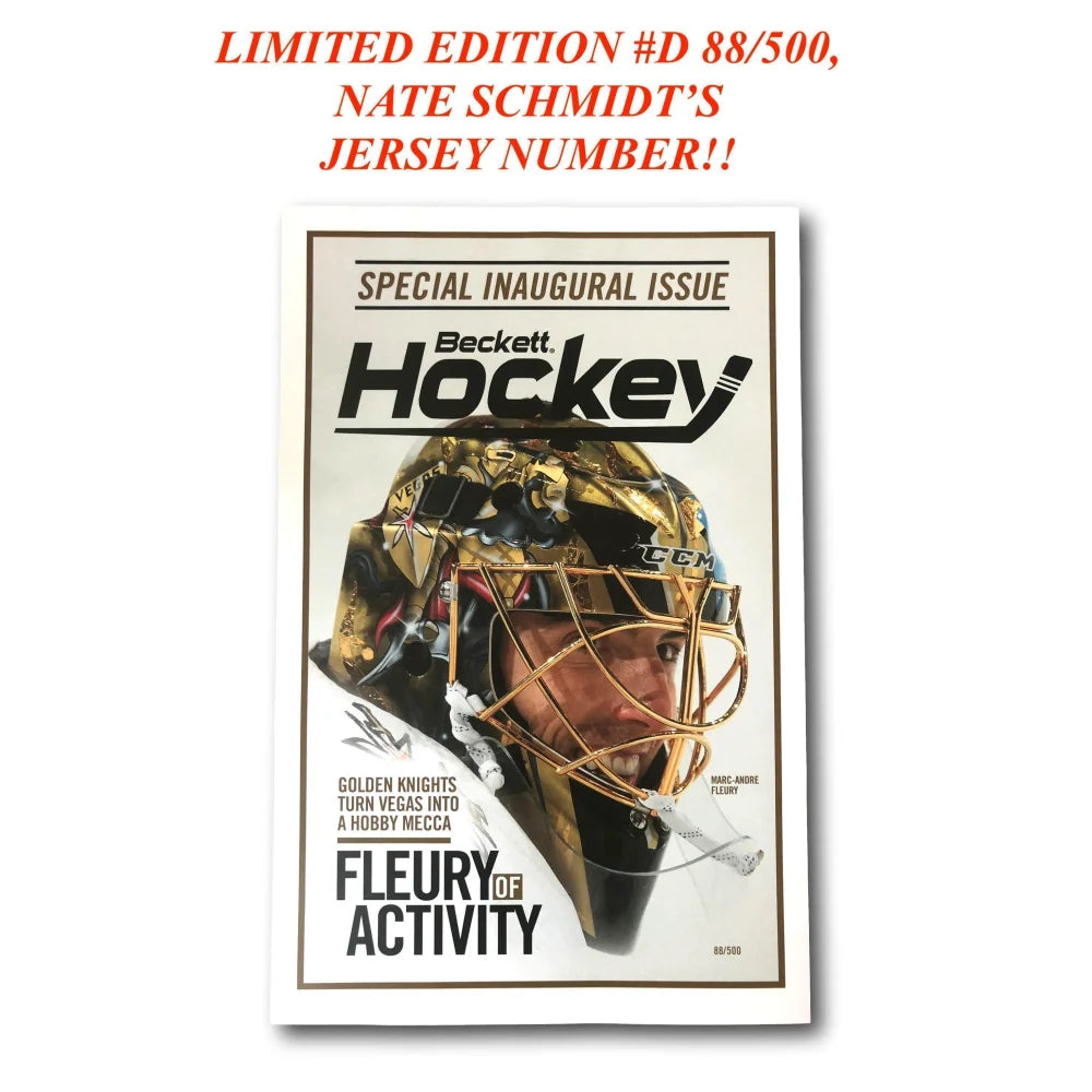 Beckett Fleury Vegas Golden Knights 11X17 Poster Nate Schmidt Jsy #D88/500 Photo