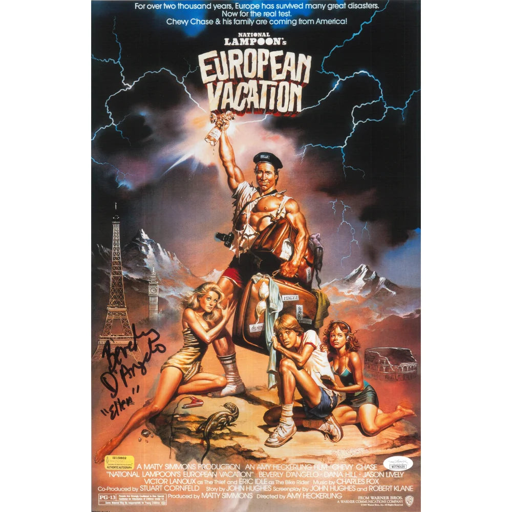 Beverly D’Angelo Autographed European Vacation 11x17 Poster JSA Inscriptagraphs COA Signed