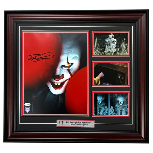 Bill Skarsgard Autographed Pennywise IT Movie 11x14 Photo Framed JSA COA Signed