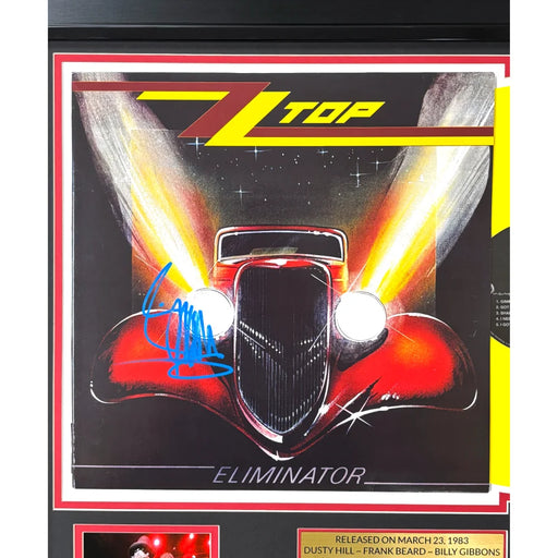 Billy Gibbons Autographed Eliminator Album Framed ZZ Top Backstage Pass Beckett Signed