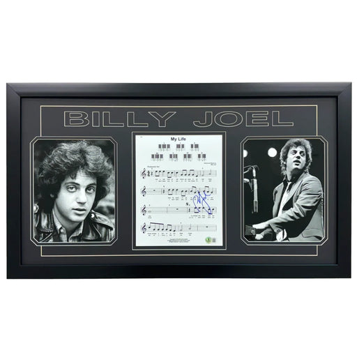 Billy Joel Autographed My Life Music Sheet Framed Beckett BAS Signed Piano Man 8x10
