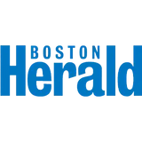 Blue text logo of the Boston Herald newspaper.