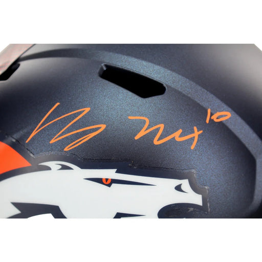 Bo Nix Autographed Denver Broncos Full Size Speed Helmet BAS COA Signed