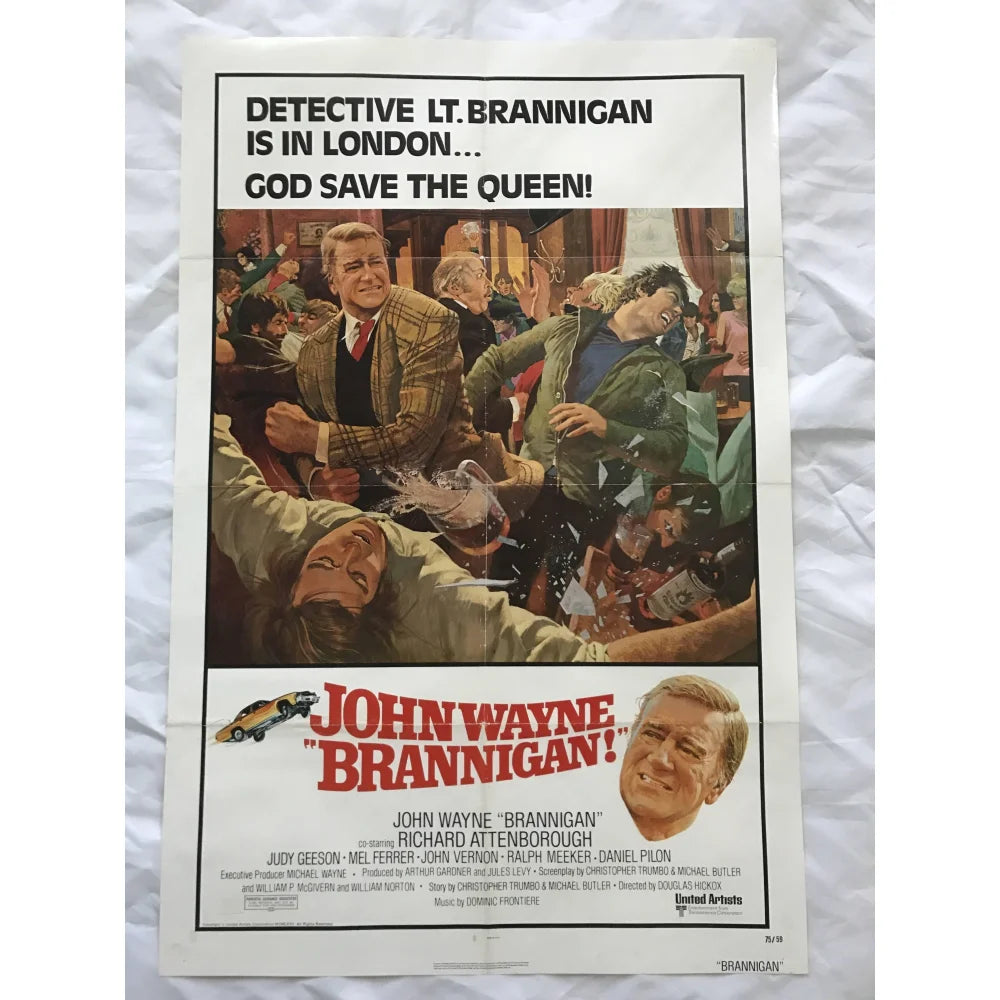 ’Brannigan!’ 1975 Original Movie Poster First Issue 27X40 John Wayne