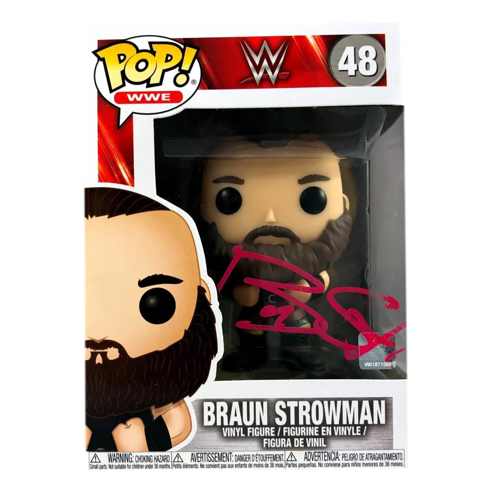 Braun Strowman Autographed Funko Pop #48 JSA COA WWE ’The Titan’ Adam Scherr