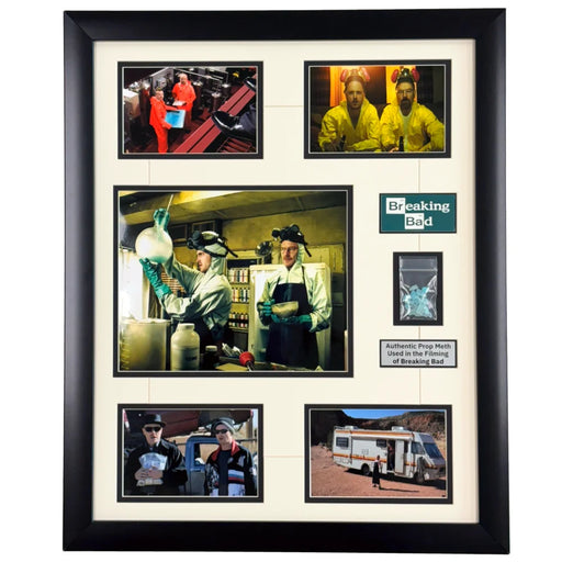 Breaking Bad Framed Authentic Screen Used Prop Meth Blue Sky Memorabilia Collage Un Signed