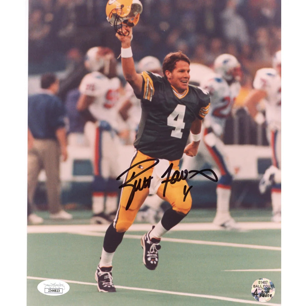 Brett Favre Hand Signed Green Bay Packers 8x10 Photo JSA COA Autograph