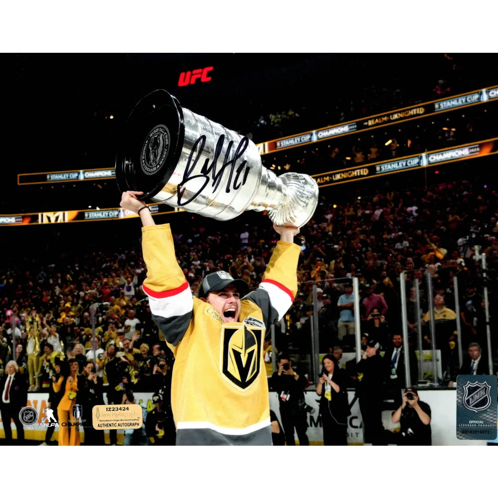 Brett Howden Autographed Stanley Cup Vegas Golden Knights 8x10 Photo COA IGM Signed