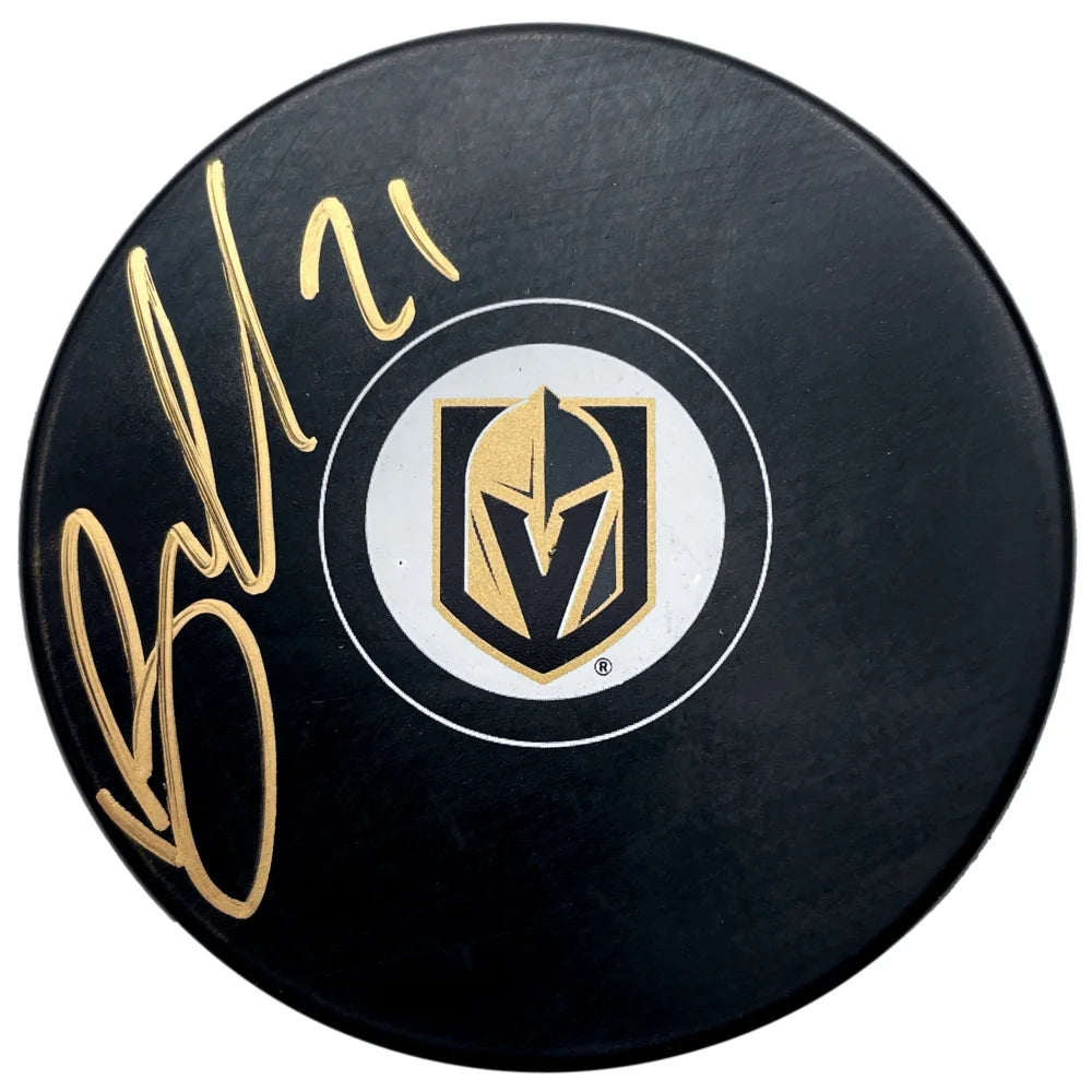 Brett Howden Autographed Vegas Golden Knights Logo Hockey Puck COA IGM Signed