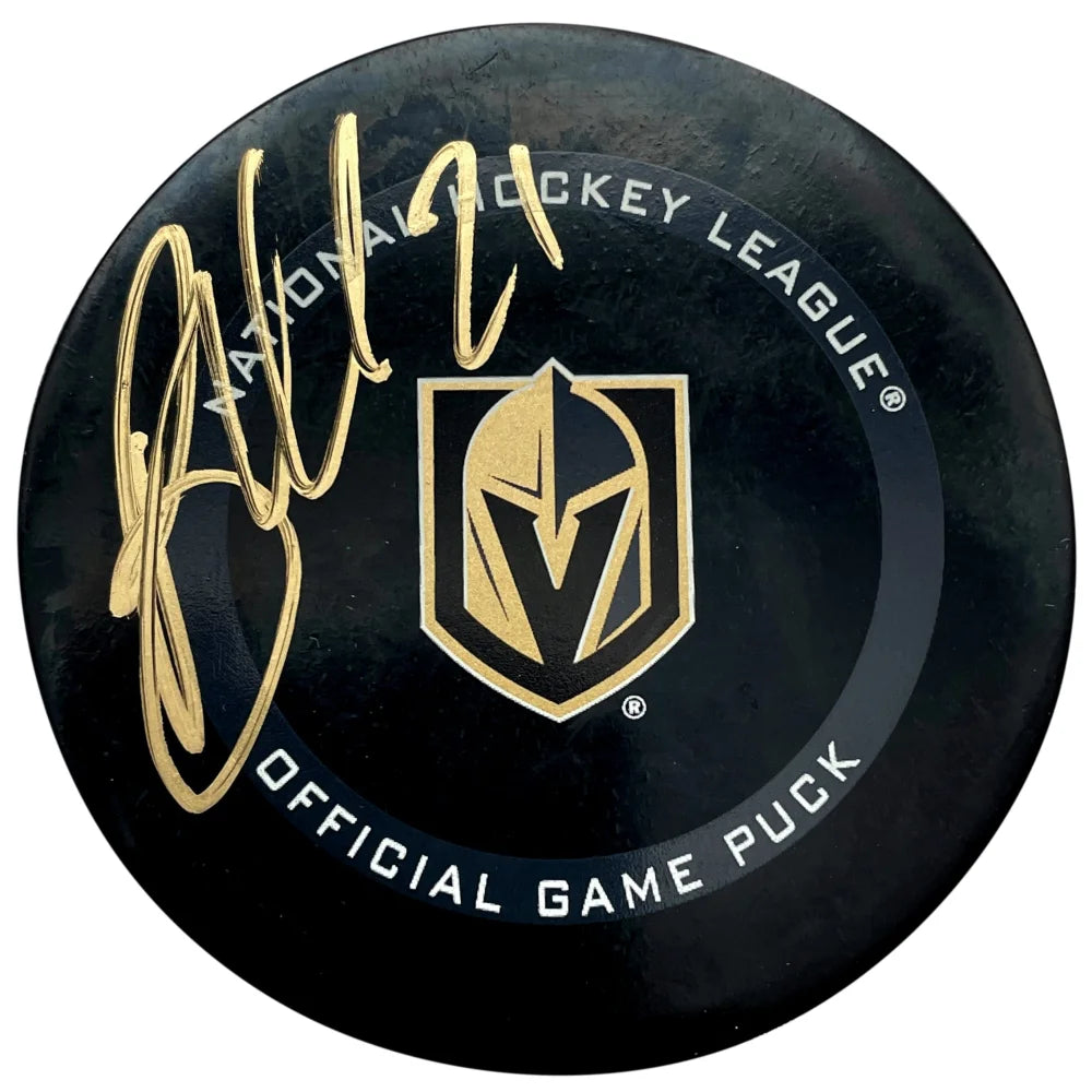 Brett Howden Autographed Vegas Golden Knights Official Game Hockey Puck Signed VGK