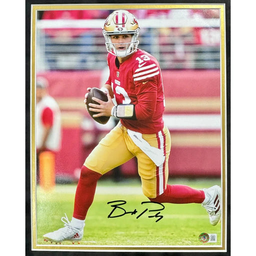 Brock Purdy Autographed San Francisco 49ers 11x14 Photo Framed BAS Signed Niners