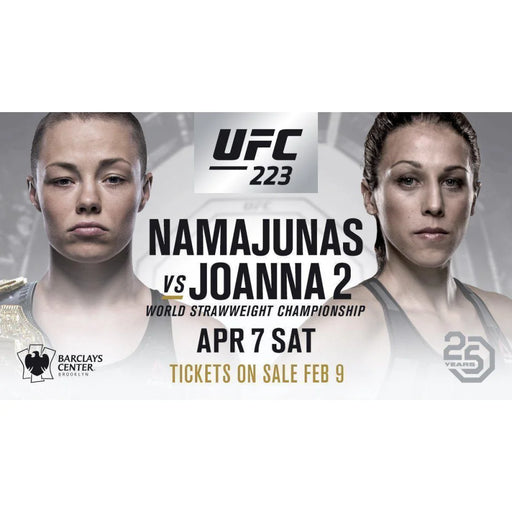 Bruce Buffer’s UFC 223 Fight Used Joanna Jedrzejczyk vs. Rose Namajunas Intro Card