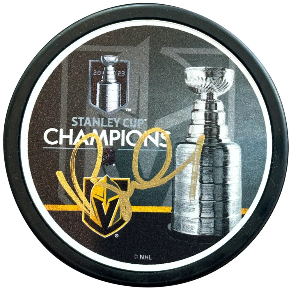 Bruce Cassidy Autographed Hockey Puck Vegas Golden Knights Stanley Cup IGM Signed