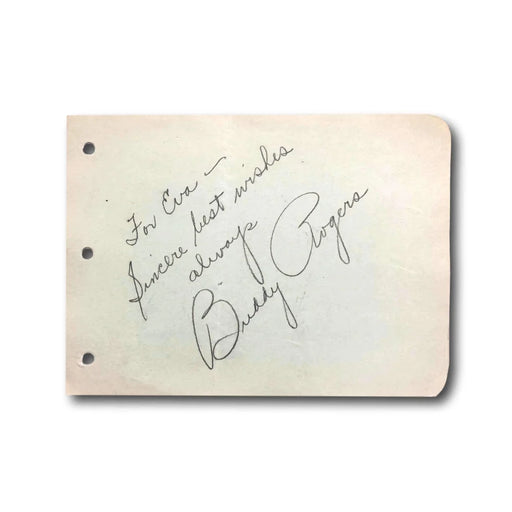 Buddy Rogers Hand Signed Album Page Cut JSA COA Autograph Wings Actor