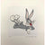 Bugs Bunny Etching Artwork Sowa & Reiser #D/500 Looney Tunes Hand Painted Laying Down