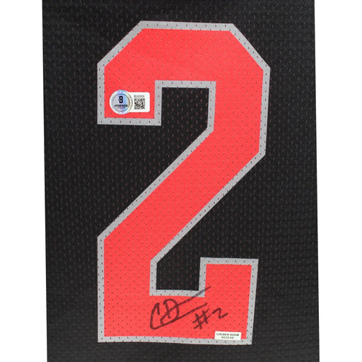 Caleb Downs Autographed Ohio State Black Licensed Jersey BAS COA Signed Beckett