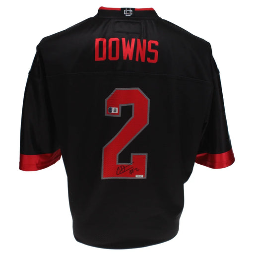 Caleb Downs Autographed Ohio State Black Licensed Jersey BAS COA Signed Beckett