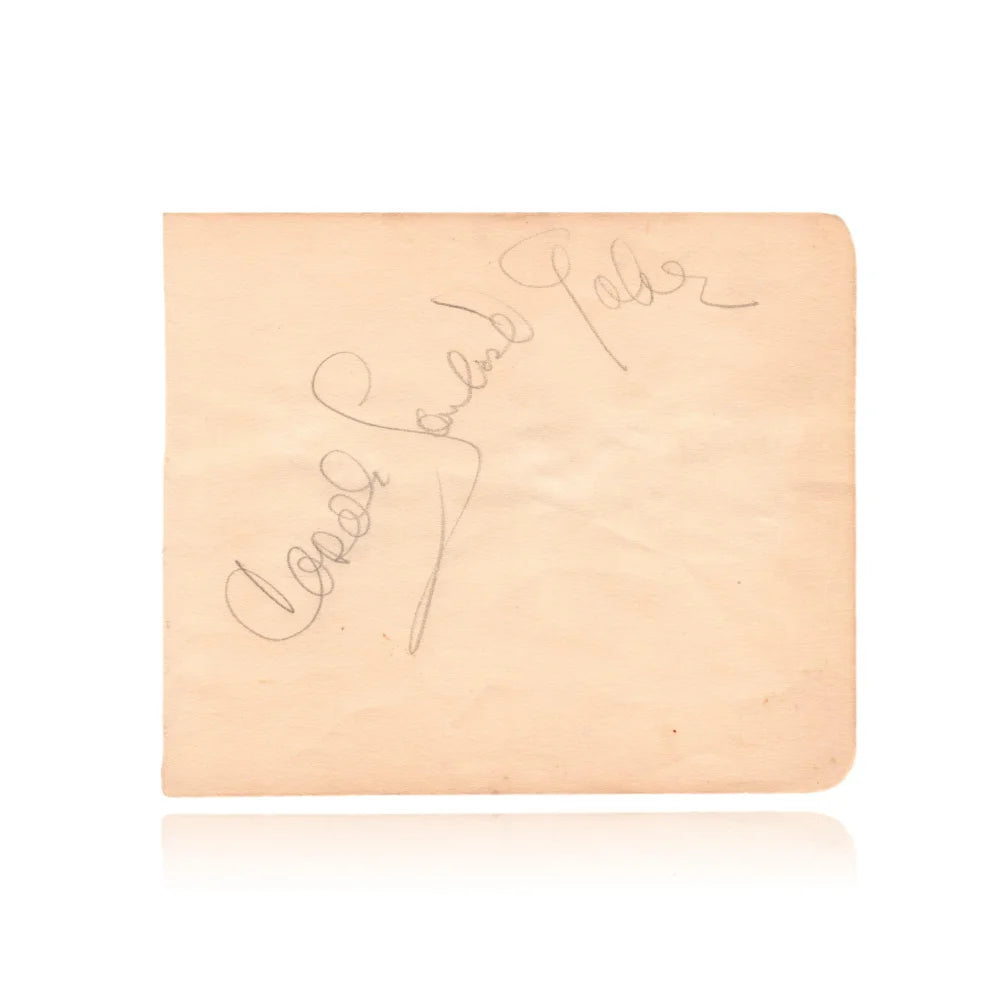 Carole Lombard ’Gable’ Signed Full Name Album Page JSA COA Rare Clark Bob Hope