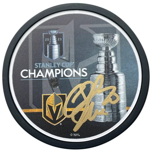 Chandler Stephenson Autographed Stanley Cup Vegas Golden Knights Hockey Puck COA