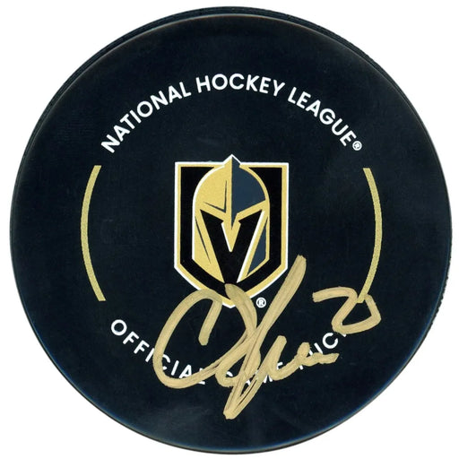 Chandler Stephenson Autographed Vegas Golden Knights Official Game Hockey Puck