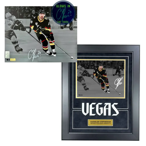 Chandler Stephenson Vegas Golden Knights Glow in the Dark Signed 11x14 Photo IGM COA Autograph