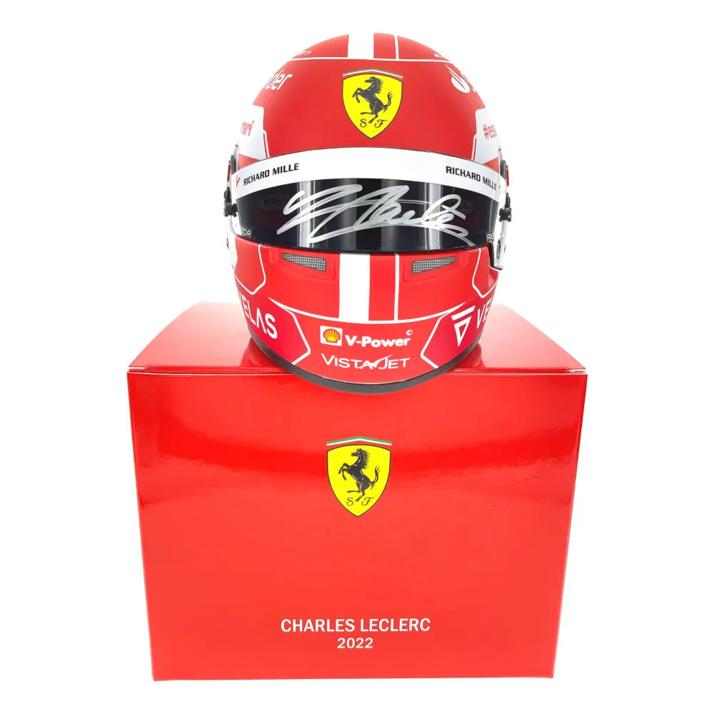 Charles Leclerc Autographed 1:2 Scale Ferrari Mini Helmet Formula One 1 BAS COA