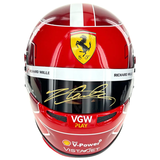 Charles Leclerc Signed 2023 Ferrari F1 Full Size 1:1 Helmet BAS COA Autographed