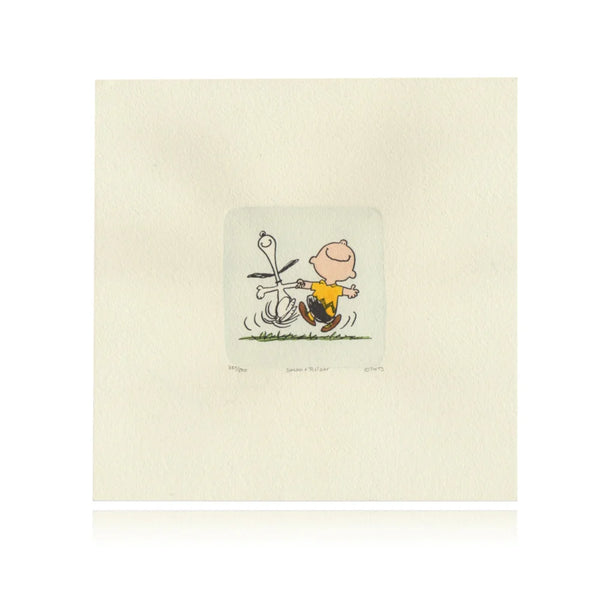 Charlie Brown Snoopy Hand Painting Etching Art Sowa & Reiser #D/500 Peanuts  #1 - Inscriptagraphs Memorabilia - Inscriptagraphs Memorabilia