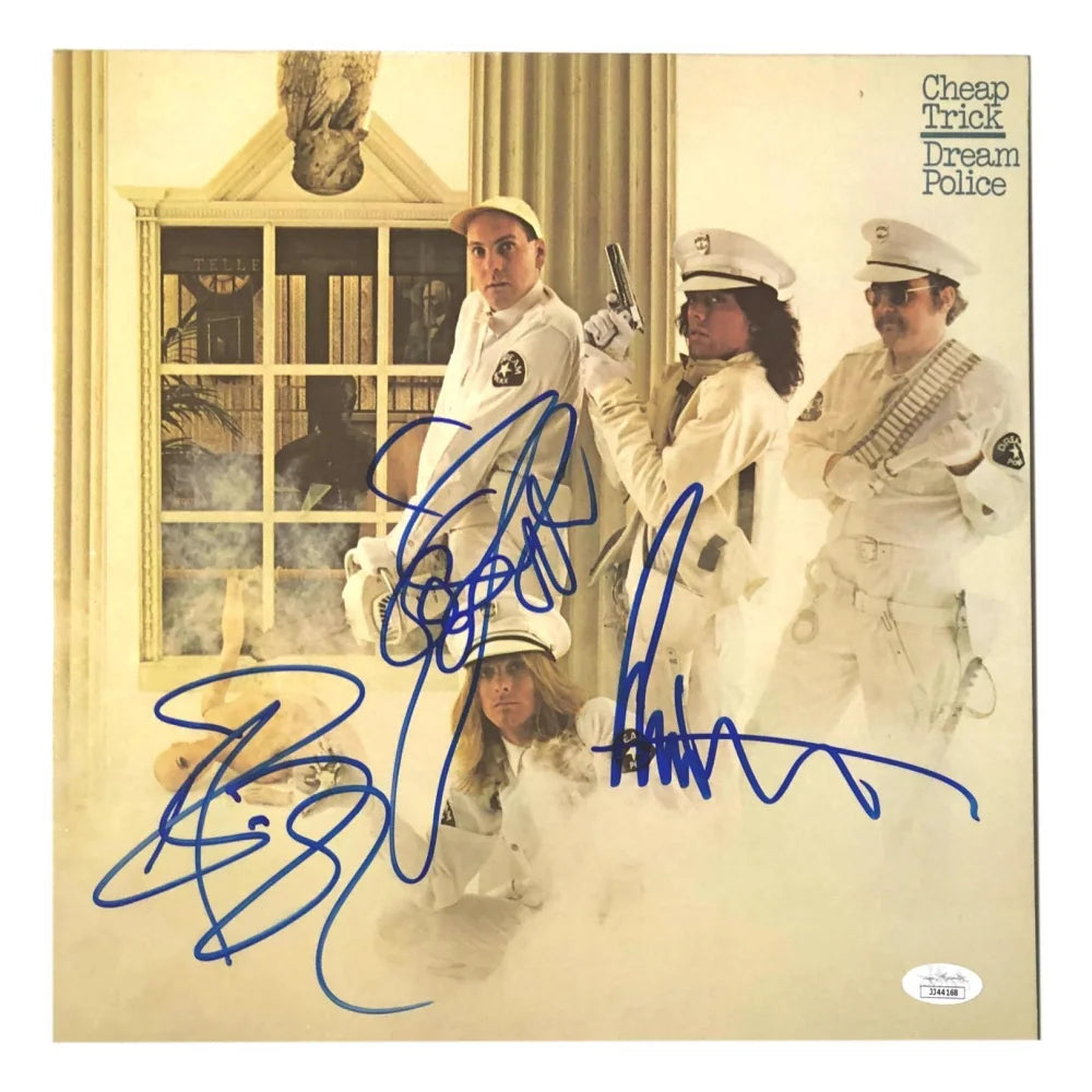 Cheap Trick Nielsen Zander Peterson Hand Signed Dream Police LP Album JSA COA