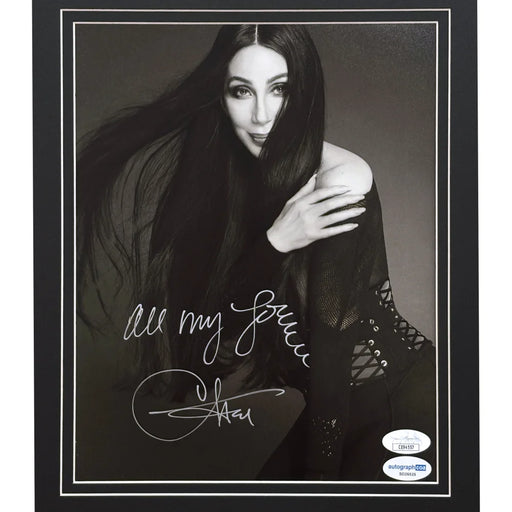 Cher Autographed 8x10 Photo JSA Framed Music Singer Signed