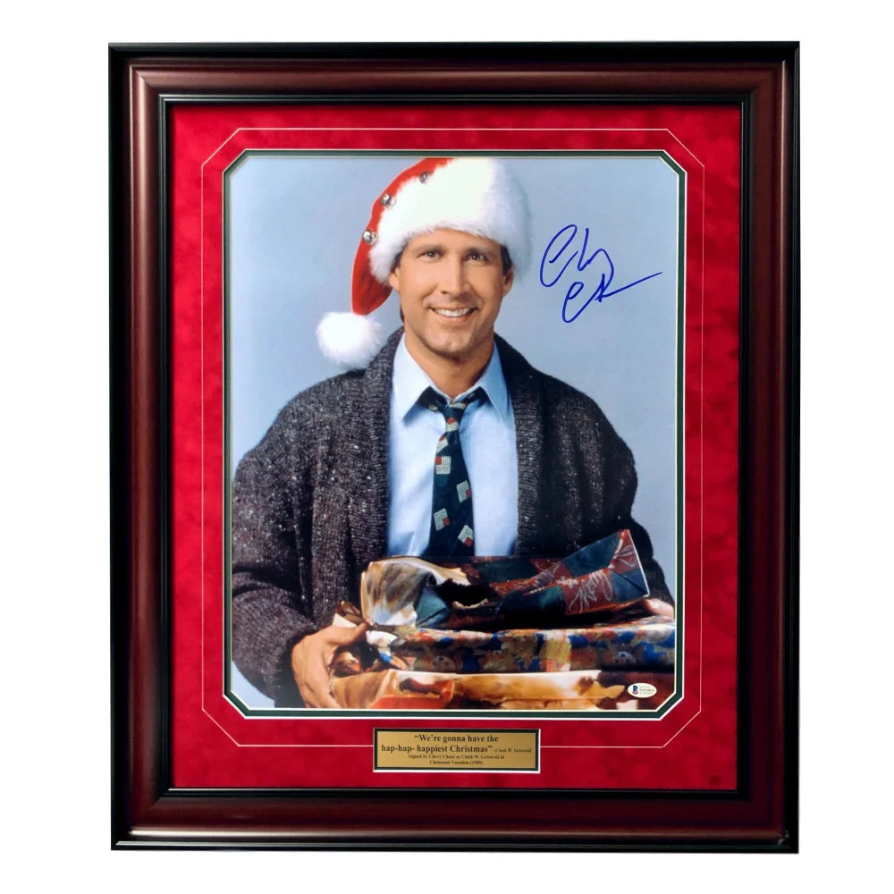 Chevy Chase Signed Christmas Vacation 16x20 Photo Framed BAS COA Autograph Gifts